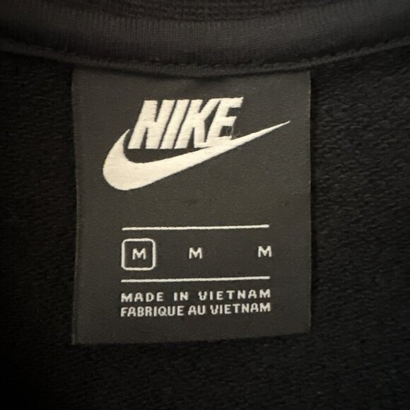 Nike Womens Future Femme Crew Fleece Black Sweatshirt Medium Embroidered Logo - Picture 6 of 7